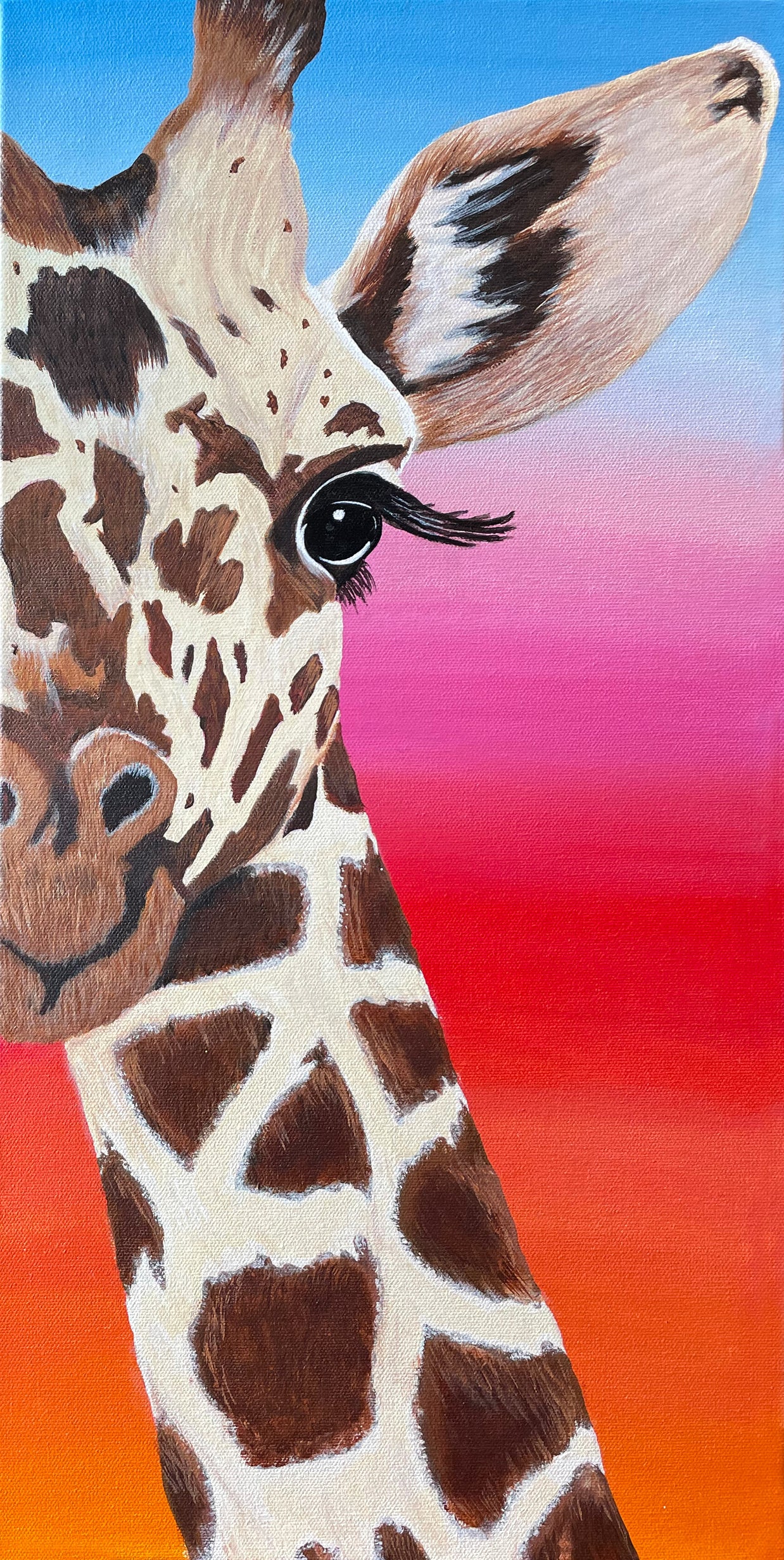 1/2 Giraffe Face Original Painting