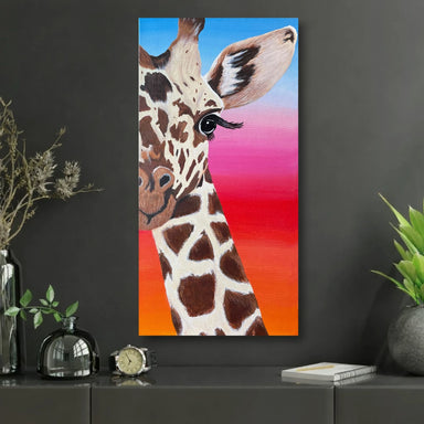 1/2 Giraffe Face Original Painting