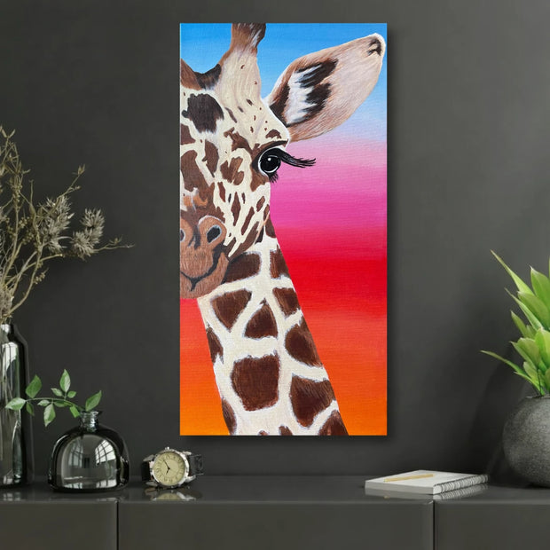 1/2 Giraffe Face Original Painting
