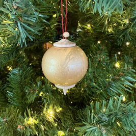 Iridescent Pale Gold Bauble Ornament