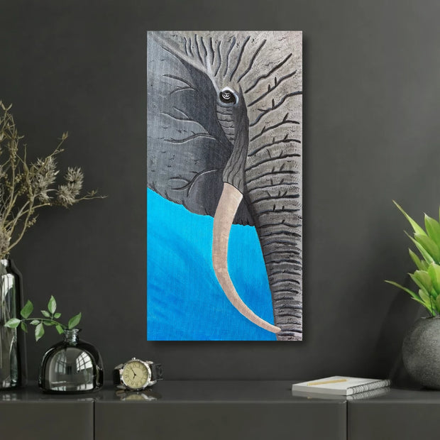 1/2 Elephant Face Original Painting