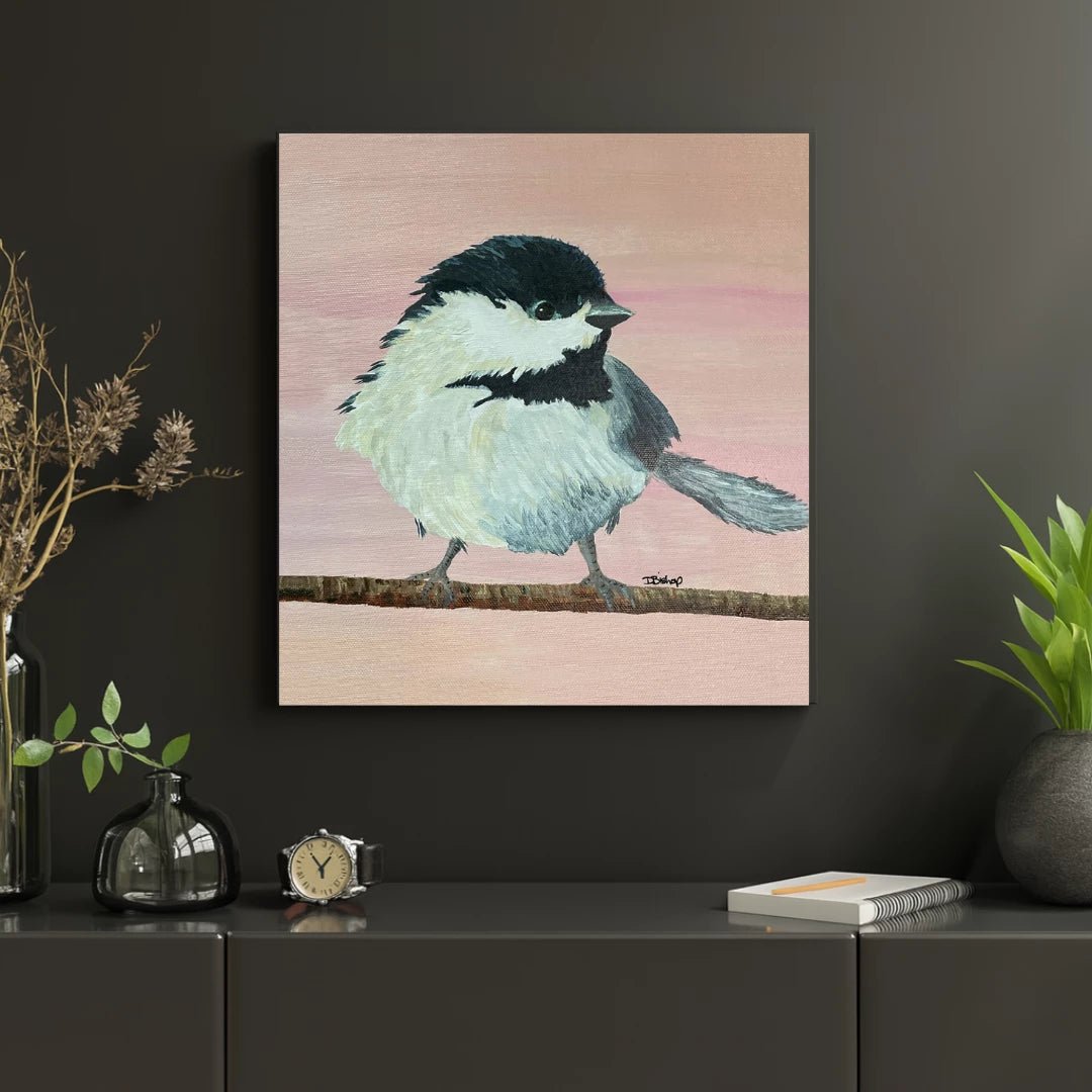 Pink Chickadee Print
