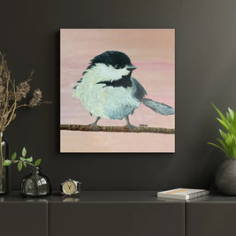 Pink Chickadee Print