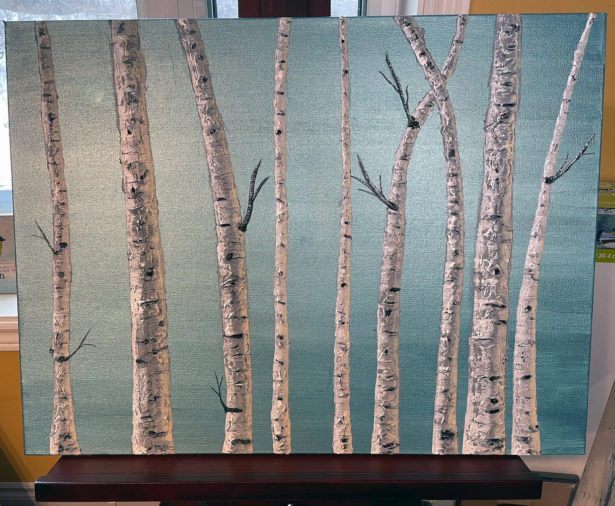 3D Birch Trees Painting