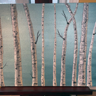 3D Birch Trees Painting
