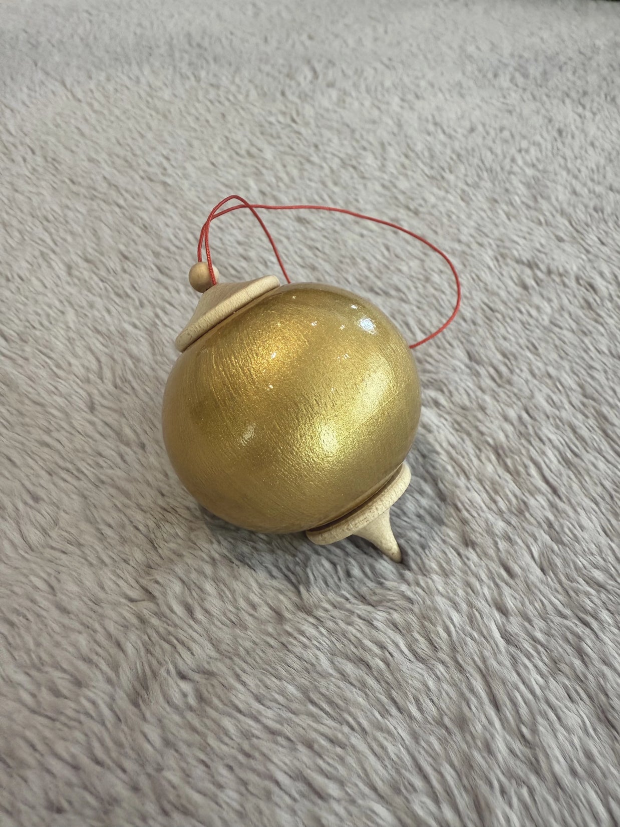 Iridescent Gold Bauble Ornament