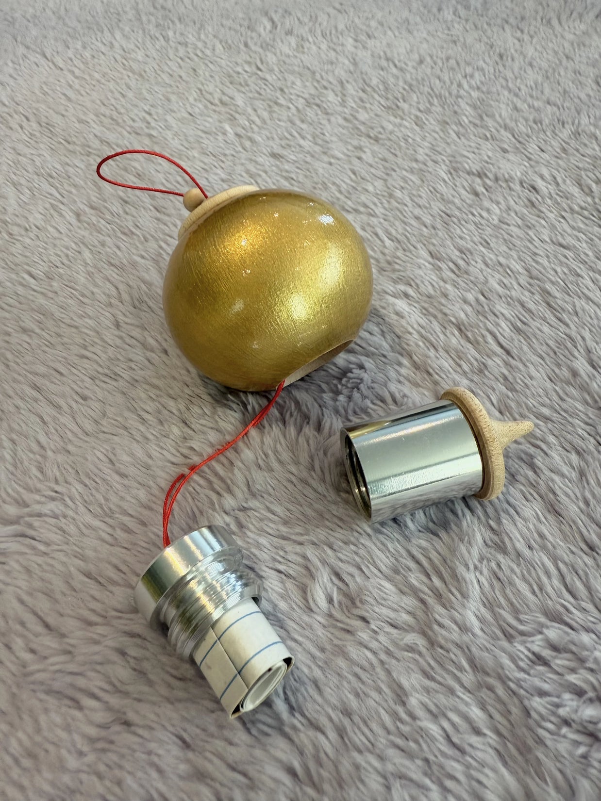 Iridescent Gold Bauble Ornament