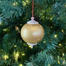 Iridescent Gold Bauble Ornament