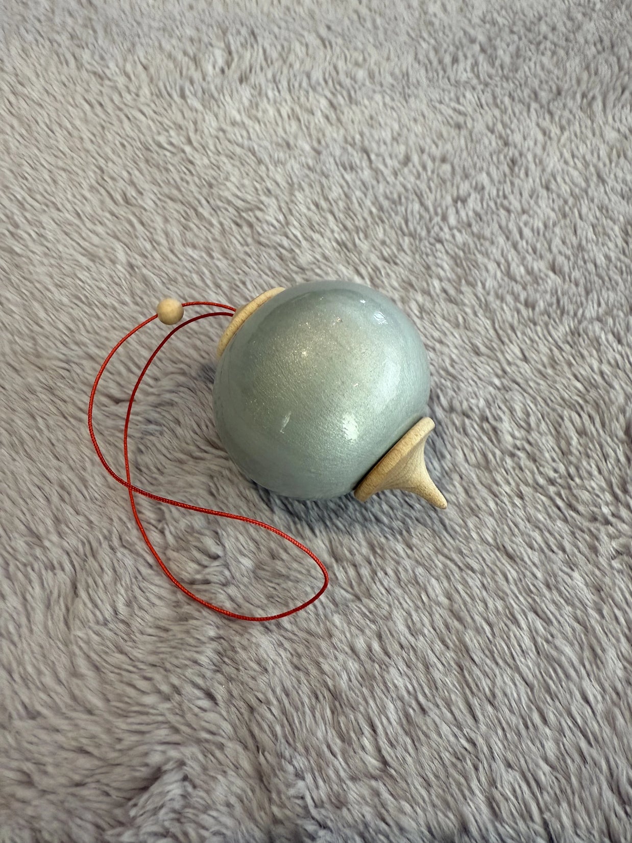 Iridescent Silver Bauble Ornament