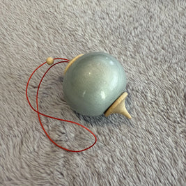 Iridescent Silver Bauble Ornament