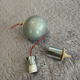 Iridescent Silver Bauble Ornament