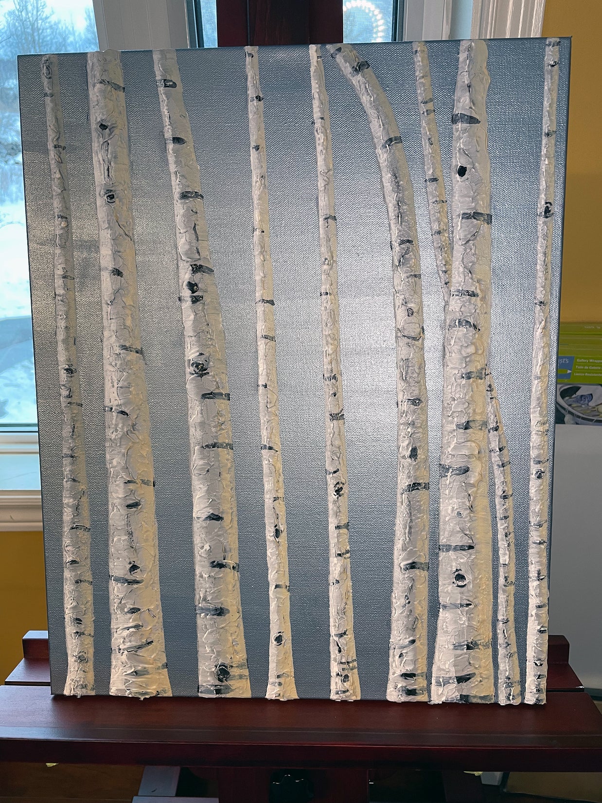 3D Birch Trees Painting