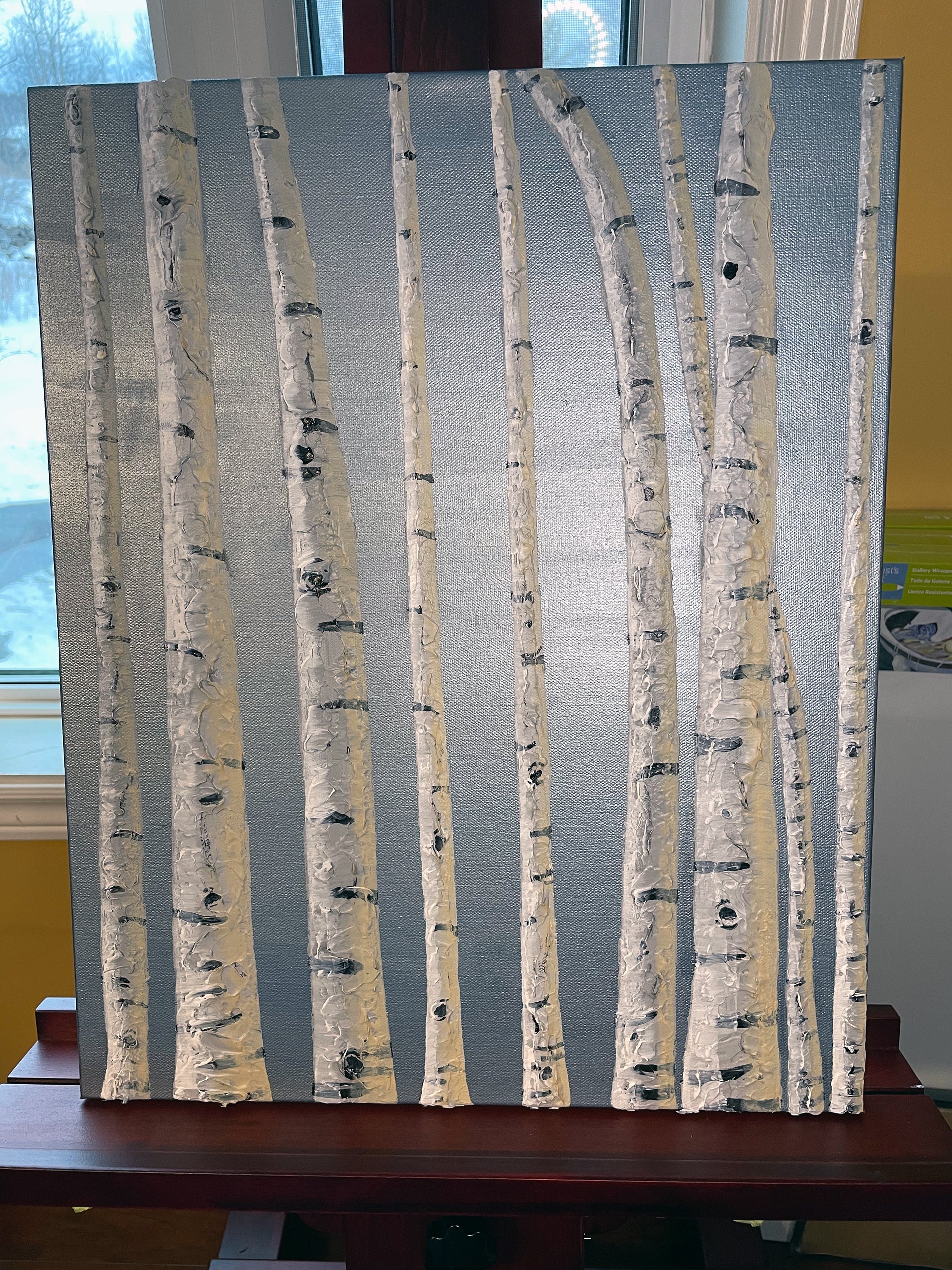 3D Birch Trees Painting