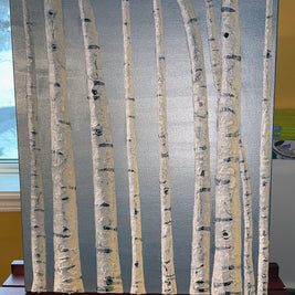 3D Birch Trees Painting