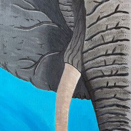 1/2 Elephant Face Original Painting