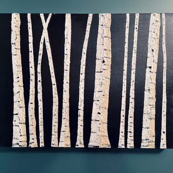 3D Birch Trees Painting