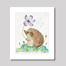 Hedgehog With Flower Prints
