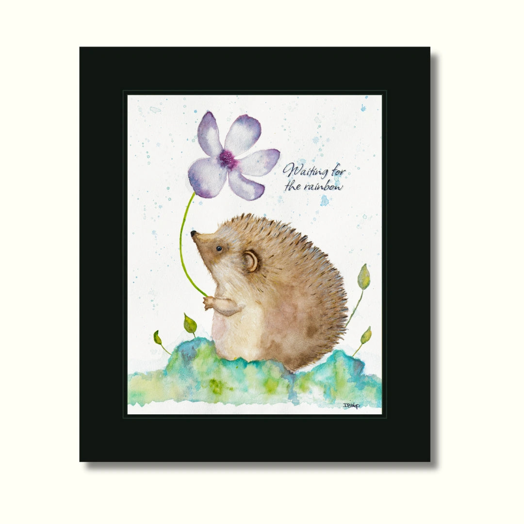Hedgehog With Flower Prints
