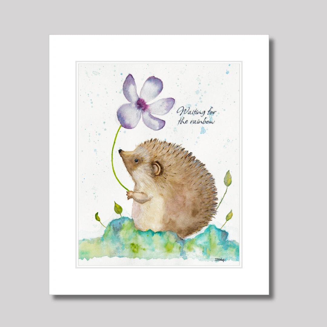 Hedgehog With Flower Prints