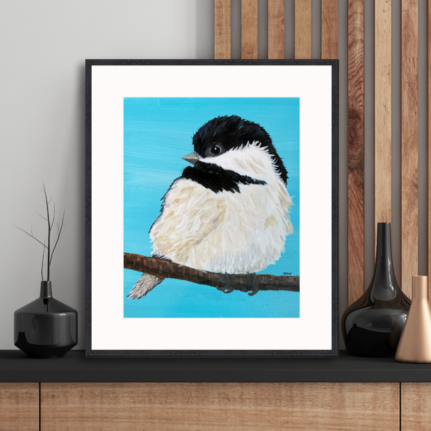 Blue Chickadee Print