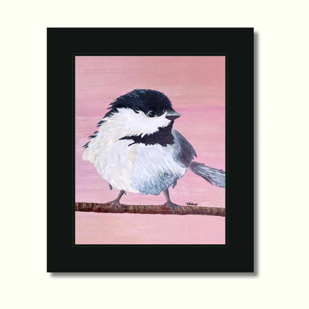 Pink Chickadee Print