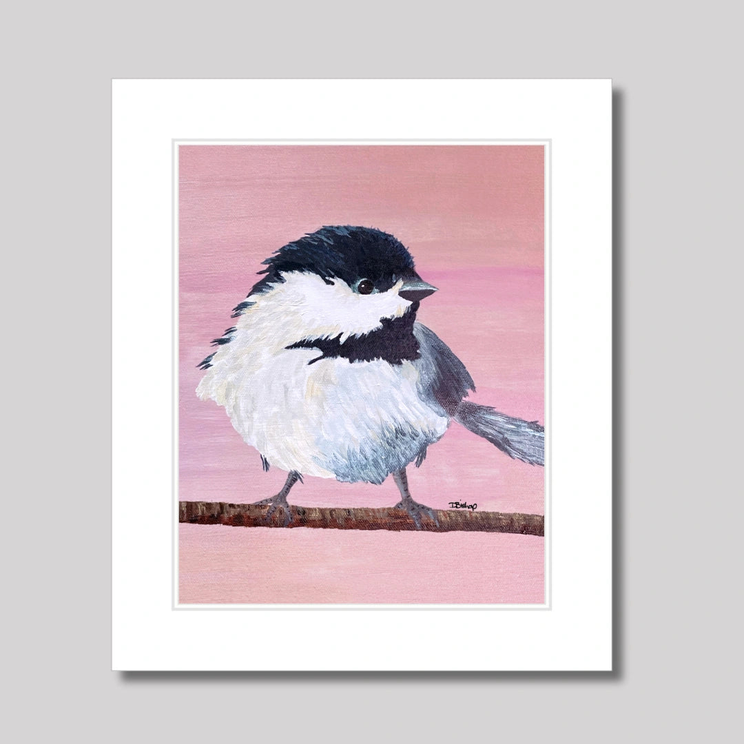 Pink Chickadee Print