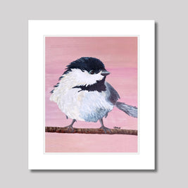 Pink Chickadee Print