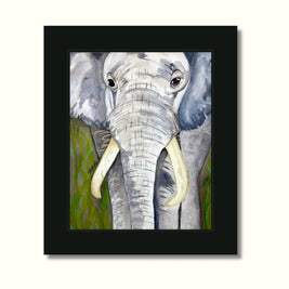 Elephant With Tusks Print