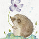 Hedgehog With Flower Prints