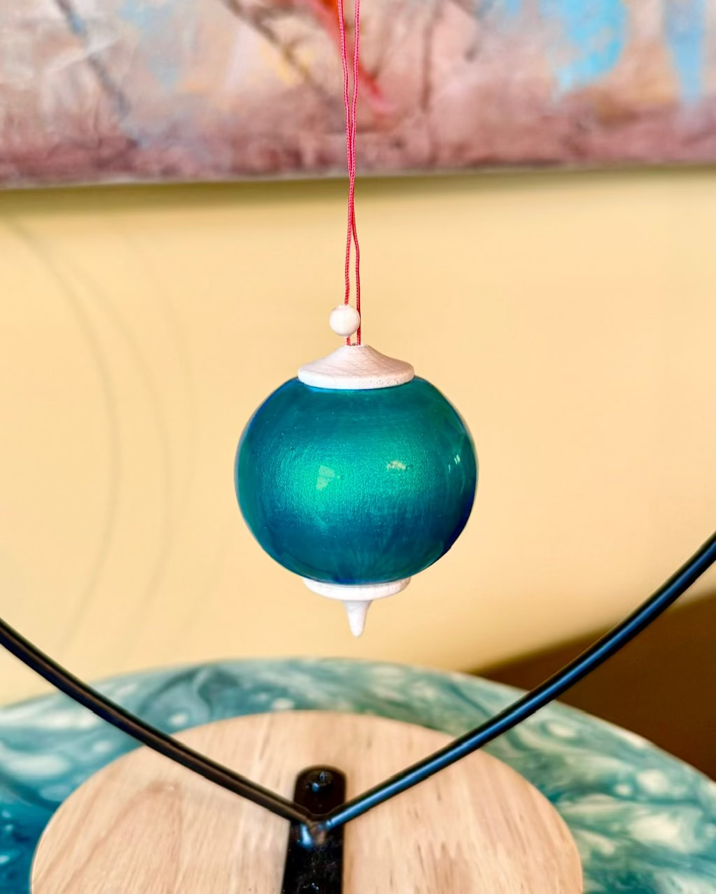 Teal Grotto Bauble Ornament