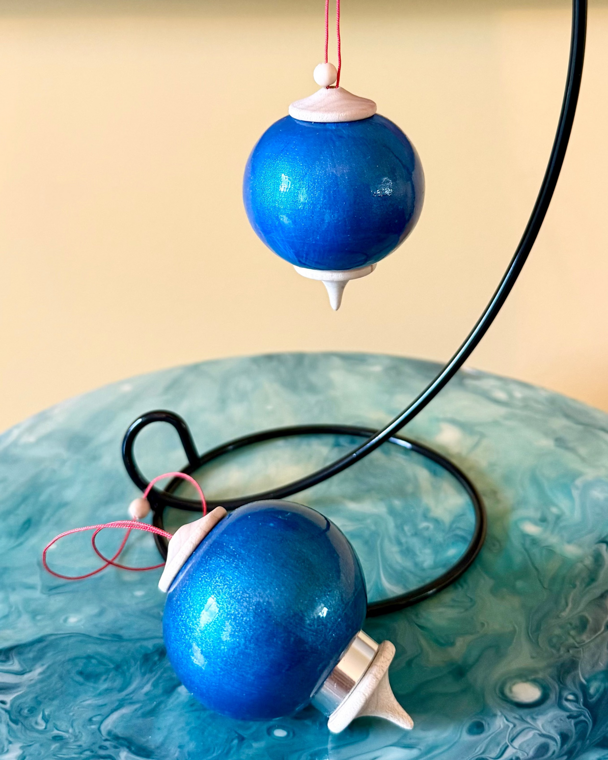 Blue Sapphire Bauble Ornament