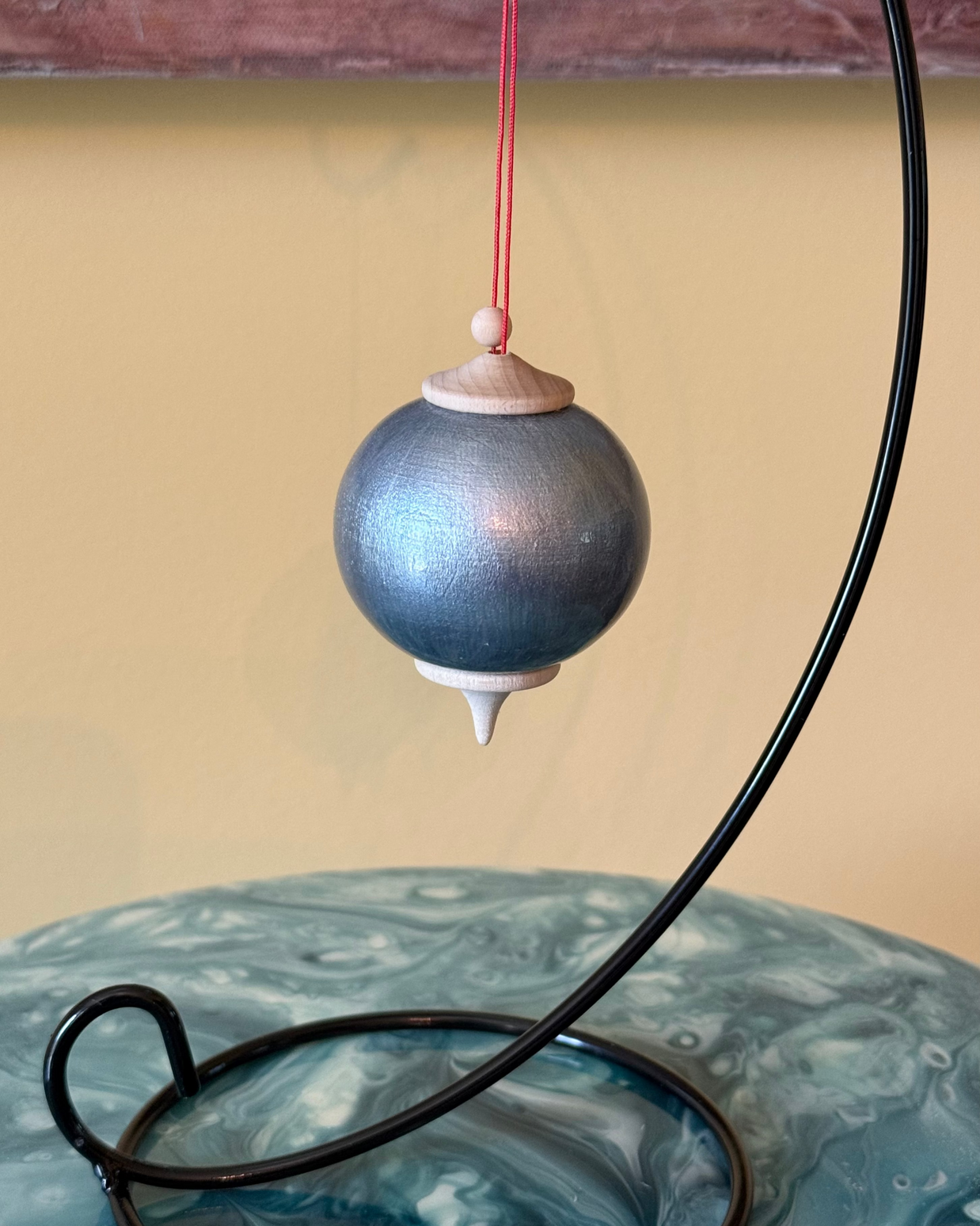 Titanium Silver Bauble Ornament