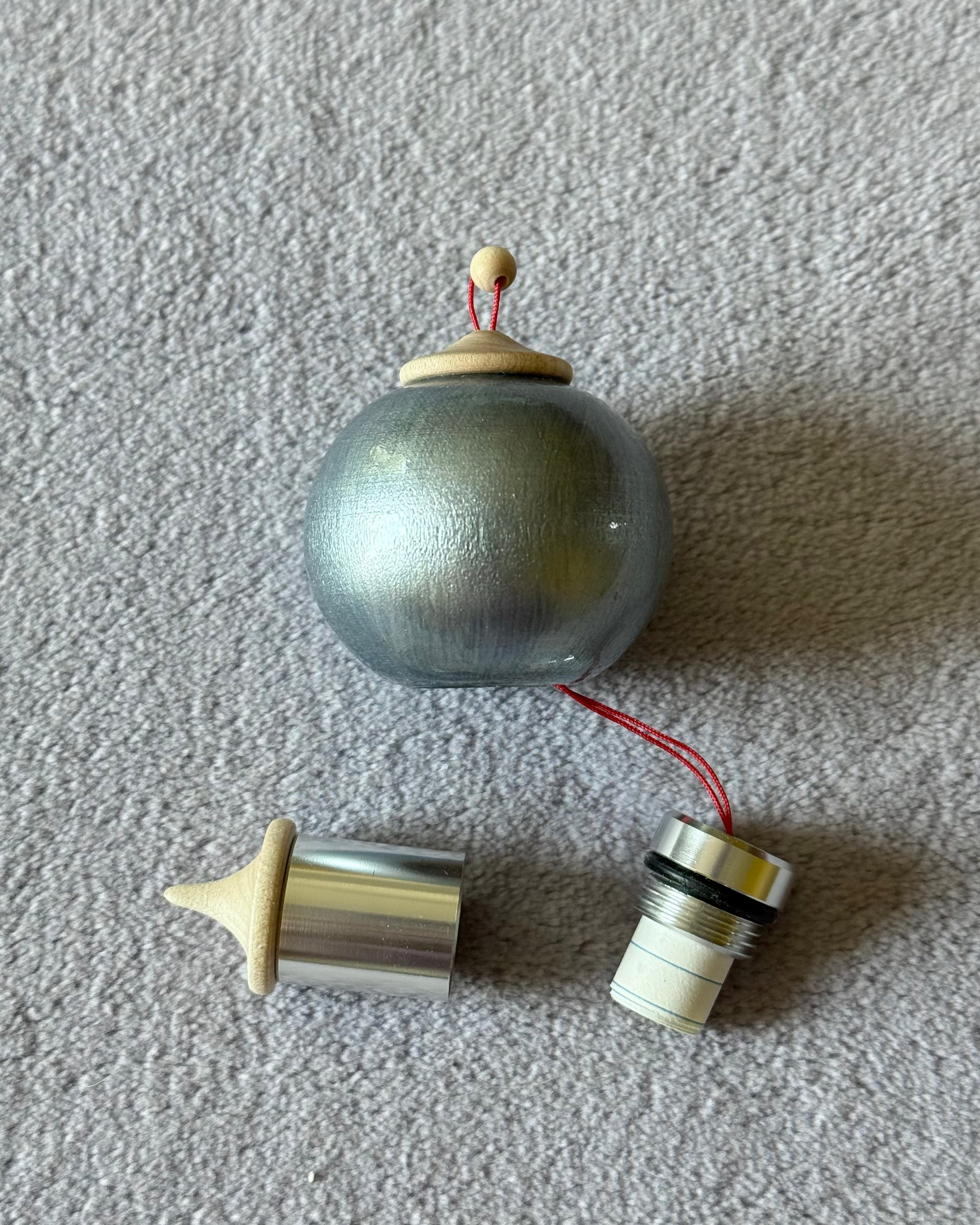 Titanium Silver Bauble Ornament