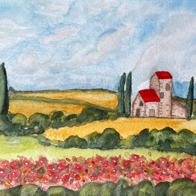 Tuscany Landscape – Mini Original Painting
